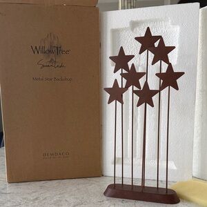 Willow Tree Metal Star Backdrop Nativity
